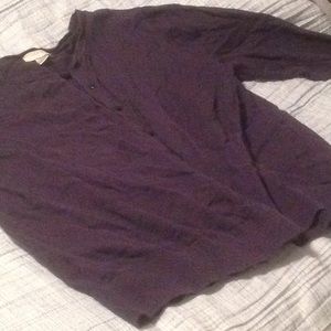 Navy 3/4 sleeve length cardigan